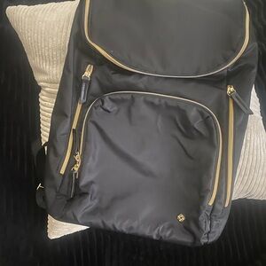 SAMSONITE Black Backpack with Gold Accents